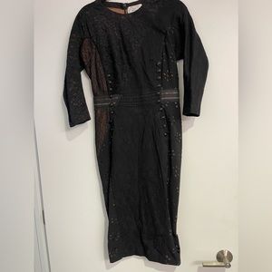 Byron Lars sheath dress - lace and lined with button detail size 6 $220